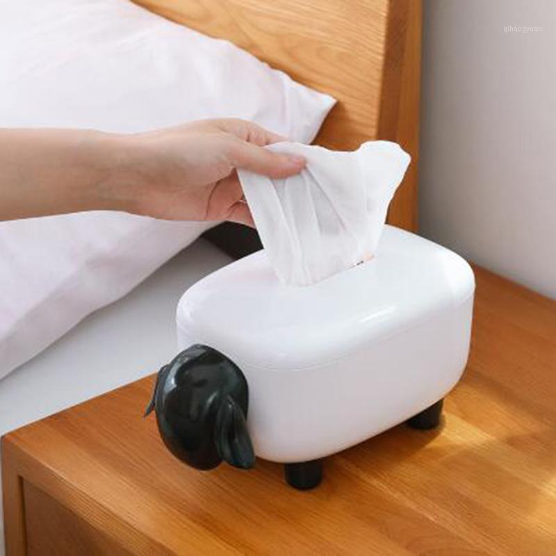 

2 Color Simple Cute Sheep Tissue Box With Paper Towel Box For Home Napkin For Home Kitchen Boxes Organizer Accessories1