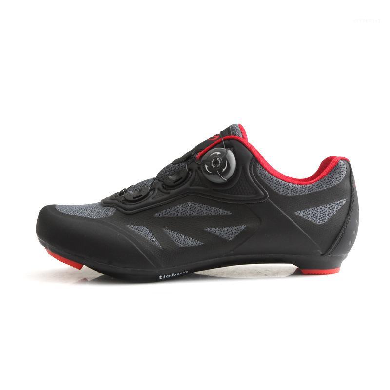 

Tiebao New Road Bike Shoes Cycling Shoes Men Bike Ultralight Self-Locking Professional Racing Bicycle Sneakers1, Black red