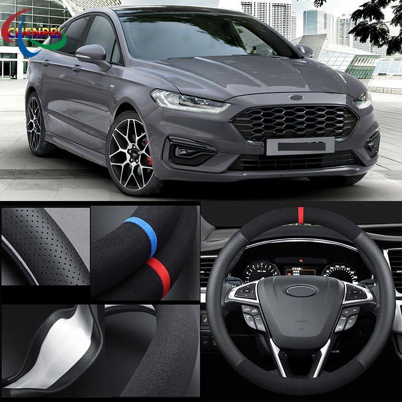 

Steering Wheel Covers 38cm Non-Slip Dreathable Suede Cover For Mondeo Car Interior Decoration Accessories