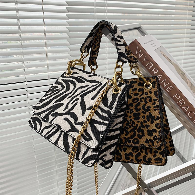

Women Fashion Mini Bag Crossbody Bag Small Handbags Leopard Women Leather & Linen Shoulder Bags, Yellow-leopard