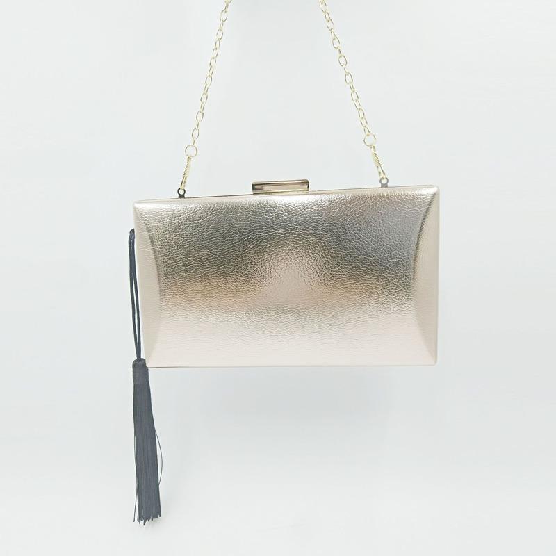 

2020 new ladies dinner bag fashion simple shoulder messenger bag casual dinner large capacity women1, Champagne