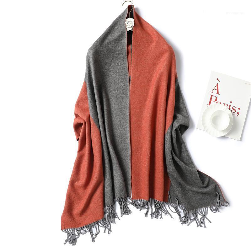 

Winter Cashmere Scarves Women 2020 Design Brand Scarf Fashion Shawls Wraps Lady Thick Warm Soft Bandana Female Foulard Blanket1