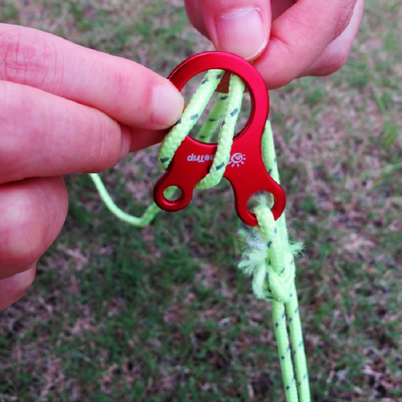 

Quick Knot Wind Rope Multifunctional Buckle Antislip Hiking Camping Tent Cord Rope Fastener Line Runner Carabiner Hook Tent Accessorories