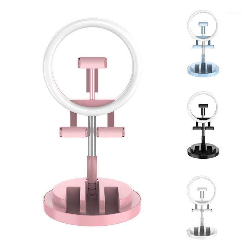

HOT-LED Ring Light with Bracket Support Three-Position Dimmable Ring Light 3 Color Modes USB Phone Holder1
