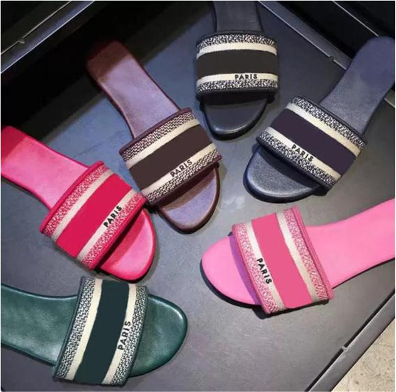 

Original Style Luxurys Designer Slipper Women Brands Sandals 2022 Summer Classic Fashion Flat Anti-skid Slippers Beach Shoes, 25