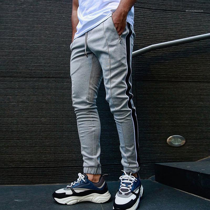 

Mens Joggers Stripe Causal Pants Skinny Sweatpants Trousers Fitness Tracksuit Bottom Streetwear Male Track Pants Joggers1, Gray