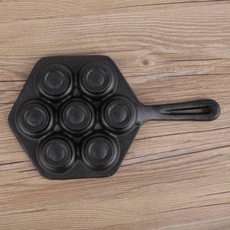 

Uncoated Non-Sticky Cast Iron Meatball Pan Cake Mold1