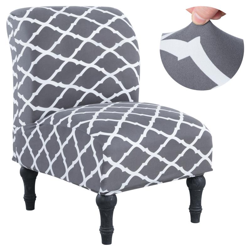 

Printed Armless Chair Cover Slipper Dining Seat Chair Slipcover Spandex Slipper Removable Armless Cover
