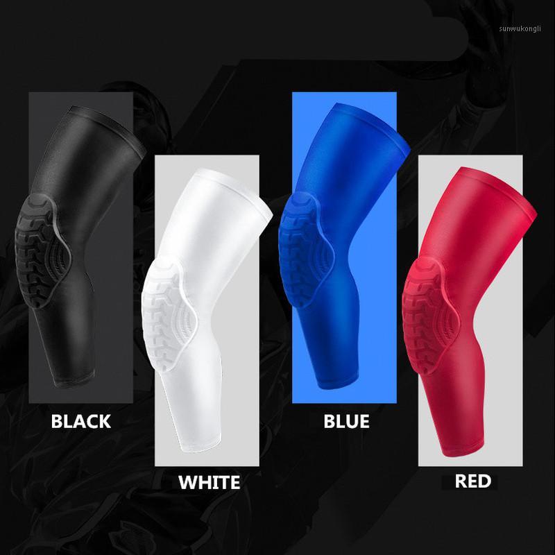 

1PCS Breathable Sports Basketball Knee Pad Honeycomb Knee Brace Leg Calf Compression Support Protection L6391, Black