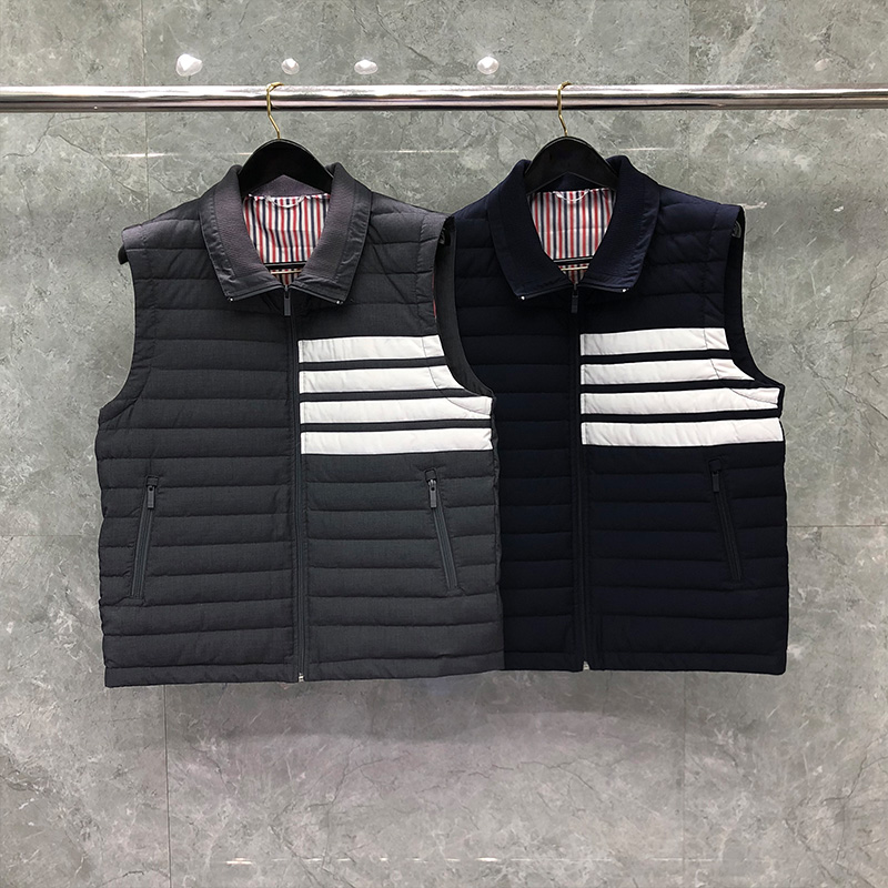 

Striped 4-Bar Down Men's Vest Winter Warm lightweight Trendy Casual Women's Waistcoats Thermal High Quality Male Coat Luxury Brand Designer Overcoat Jacket, Packing bag