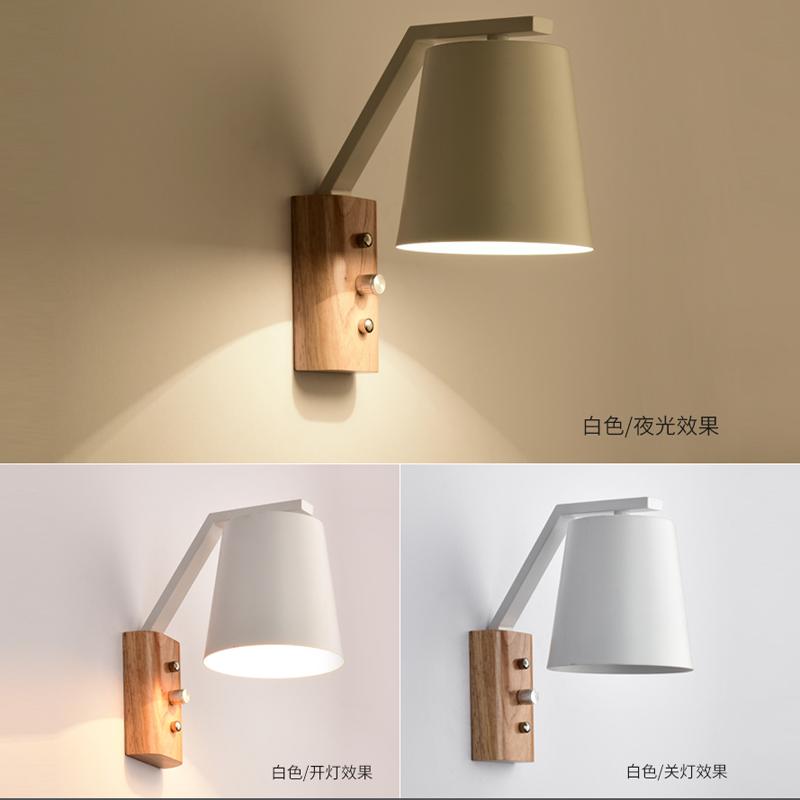 

Oak Modern wooden LED Wall Lamp Lights For Bedroom Home Lighting,Wall Sconce solid wooden wall light bedside lamp