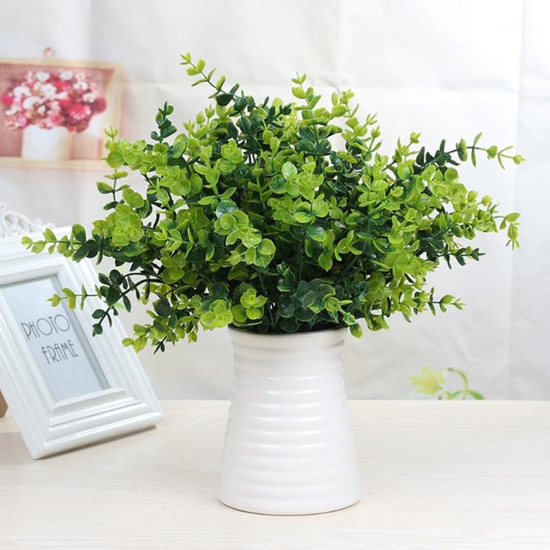 

Simulation Plant Artificial Grass Potted Plant Green Bonsai Living Room Interior Decor Floret 49 Mesh Plastic Flowers1