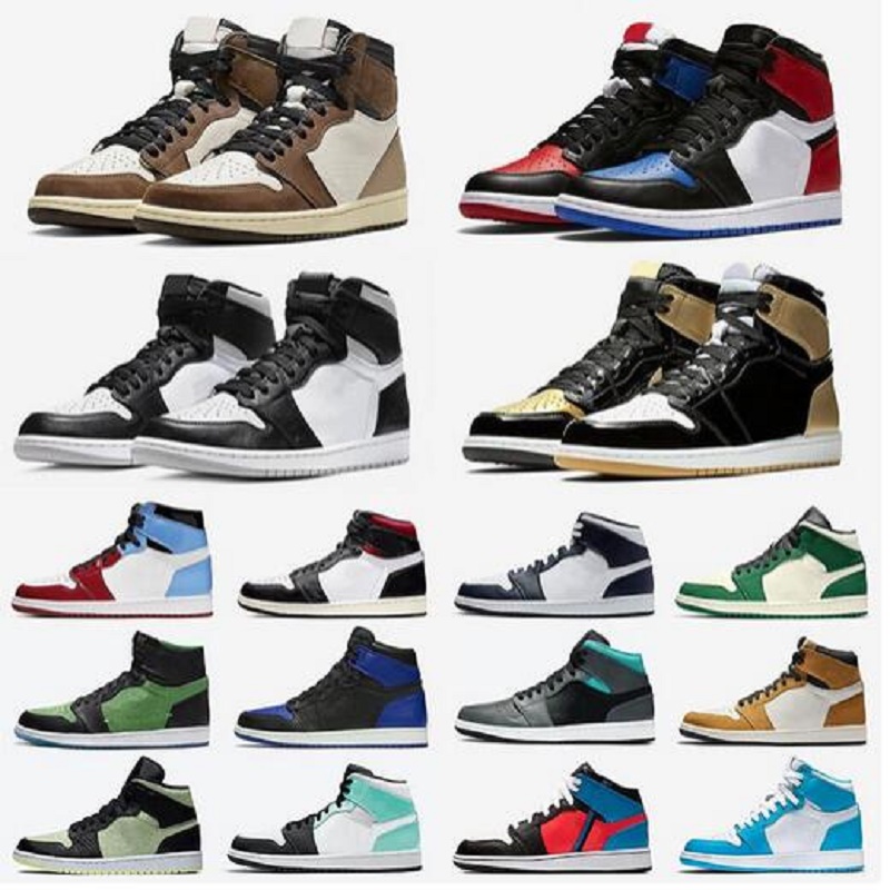 

mens low 1s 1 womens basketball shoes Black Mystic Green Island Green Black Cyber Triple White Grey Toe Military Themed chaussures, Color 8