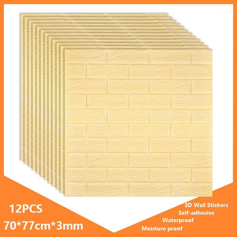 

3D Wall Stickers Self-adhesive Wallpaper Brick Panels Waterproof Living Room Kitchen TV Backdrop Decor Bedroom Home Decoration1