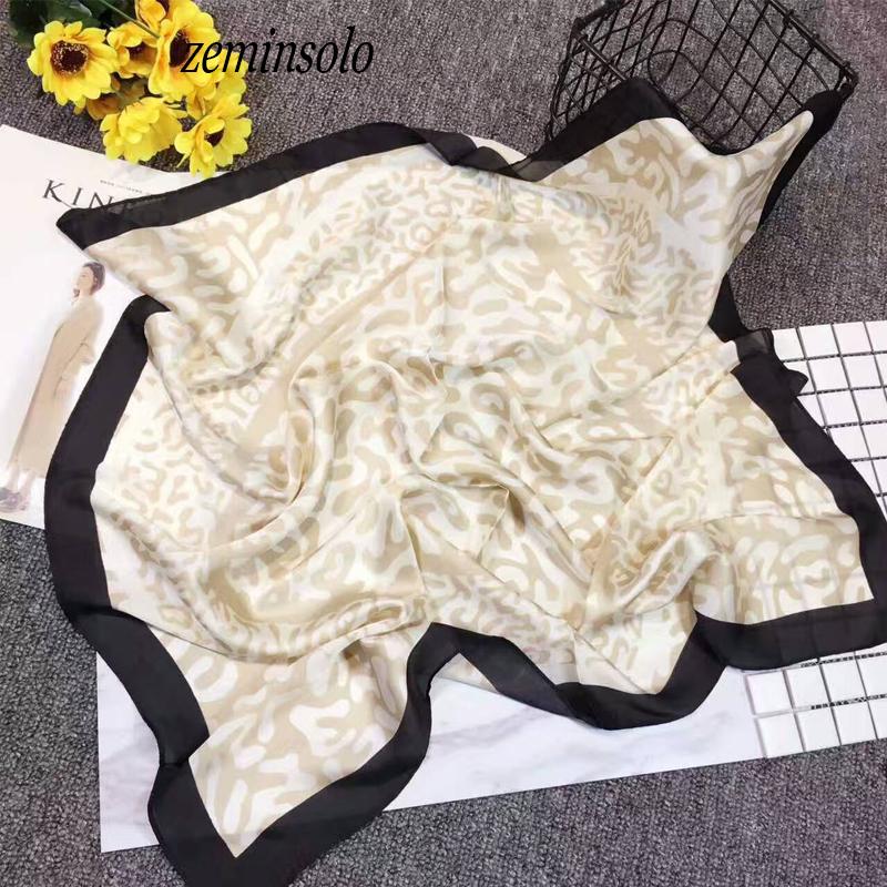 

Women Square 100% Silk Scarf Wrap Beach Scarves Summer Dress Foulard Femme Bandana Shawls Stoles 70*70cm