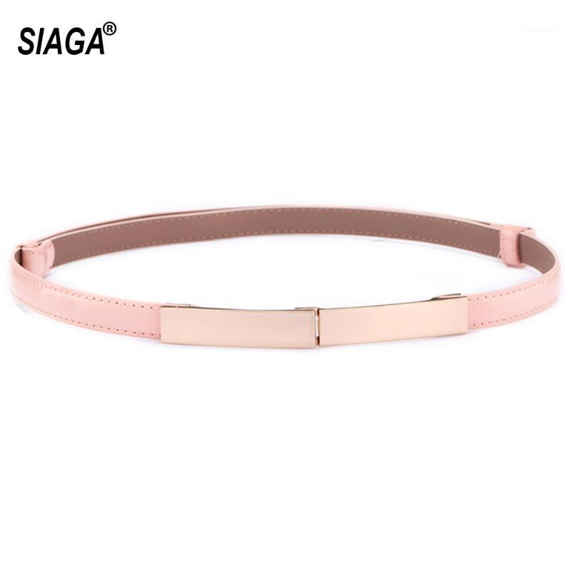 

Quality Real Genuine Leather Belts Shell Pattern Buckle Metal Thin Decorative Belt for Women Skirt Accessories FCO1341, White
