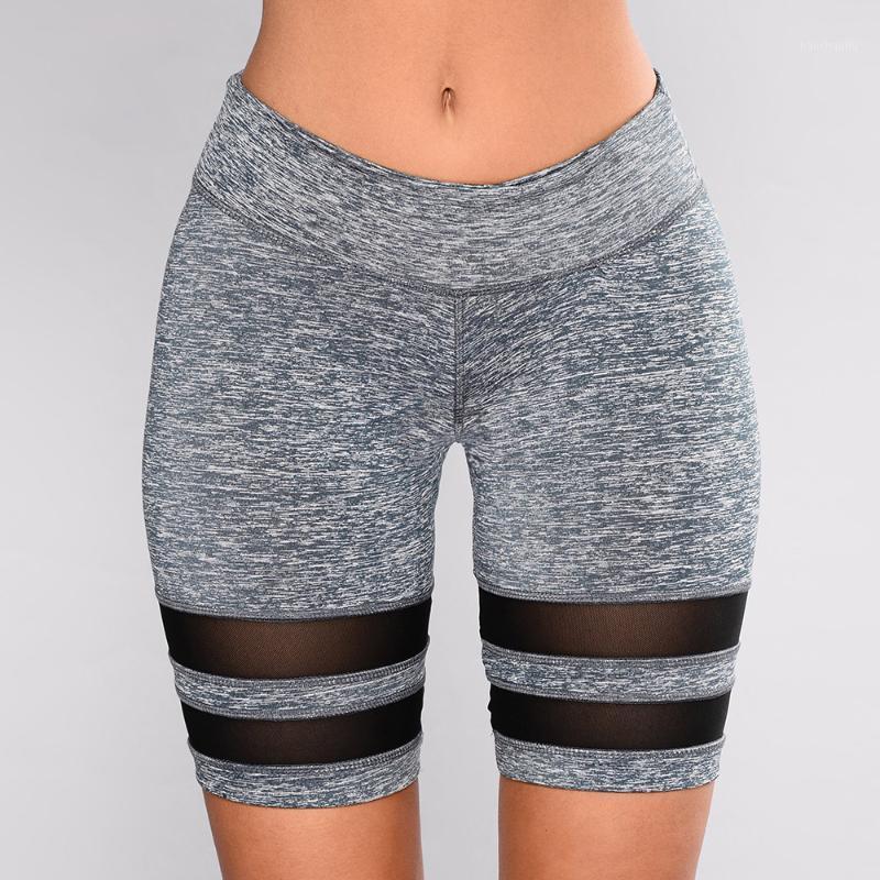 

Women Short Yoga Pants -l Solid High Waist Fitness Leggings Sport Grey Shorts For Women Slim Gym Tights Workout Shorts1, Grey pants