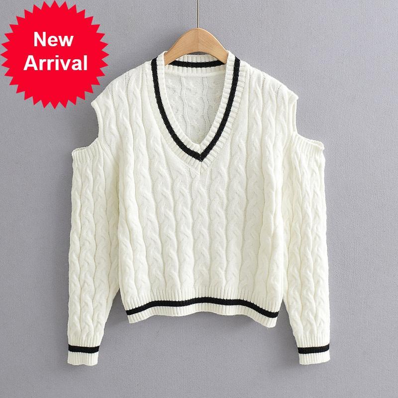 

2021 New Design of the Sexy Woman's Pullover New Winter Long-sleeve, Black, Strapless Sweater Vest Buj7