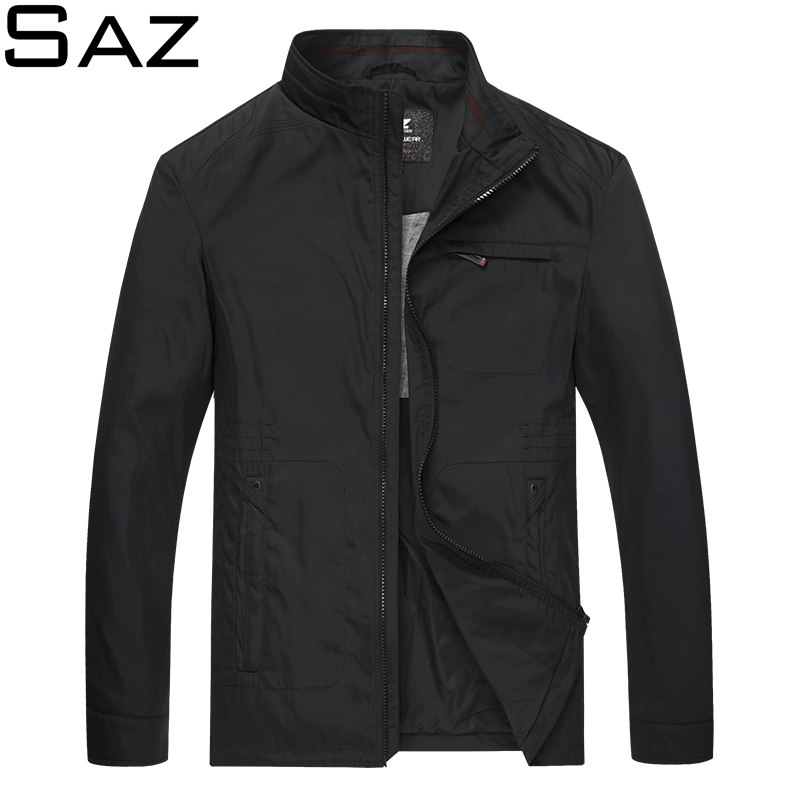 

Saz Men's Zip-Front Golf Jacket, Black
