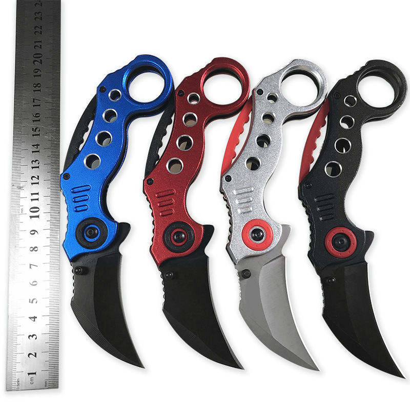 

High quality mini portable folding knife outdoor self-defense claw knife camping jungle survival safety protection knife HW54
