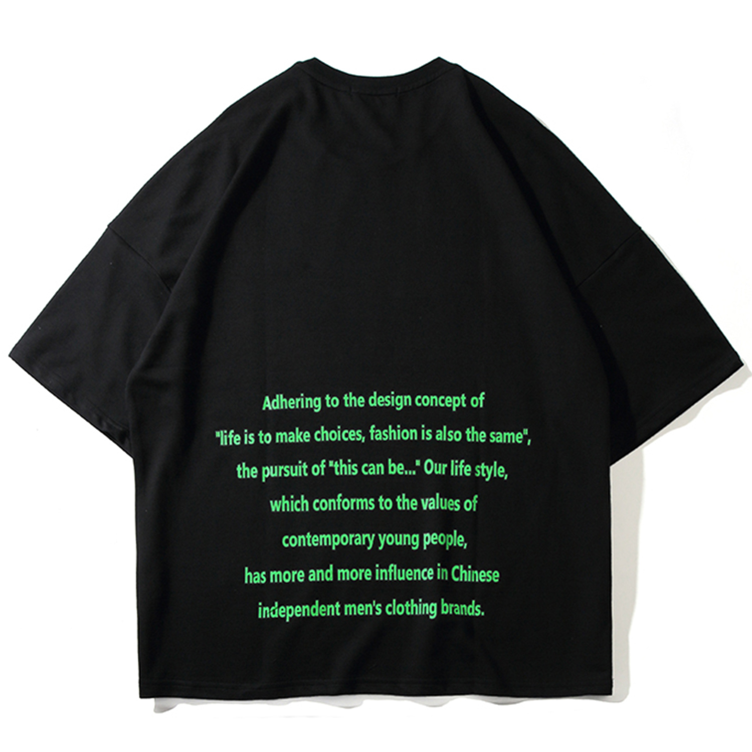 

2021 New Africa Eden Casual T-shirt Summer Fairy Tale Print Loose Hip Hop Men's Short Sleeve Harajuku Shirt in the Famous Fashion t z Zd6a, Black