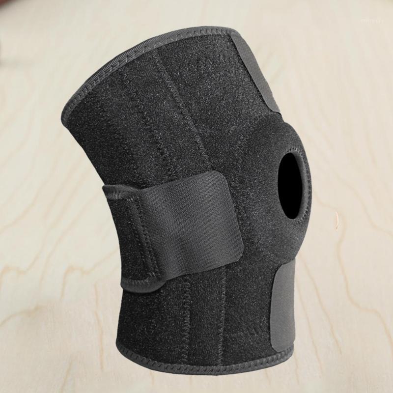 

1PC Knee Pad Breathable Knee Support Strong Protector Sport Equipment for Outdoor Climbing Running (4 Springs)1, Black