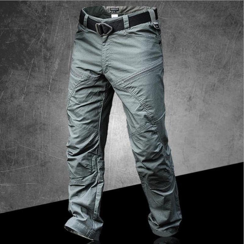 

City Cargo Pants Men Outdoor Waterproof Pants For Hiking Hunting Tactical Combat SWAT Trousers Multi-pocket Casual, Black