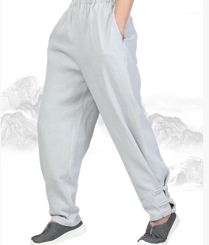 

Unisex Summer&Spring Ramie&cotton green buddhist zen lay meditation trousers martial arts bloomers shaolin monk pants1, Earthy yellow