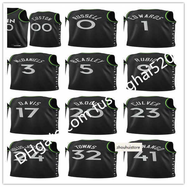 

Custom Screen Printed Anthony 1 Edwards D'Angelo 0 Russell Karl Anthony 32 Towns Ricky 9 Rubio Okogie Men Woman Kids Youth Basketball Jerseys New Uniform