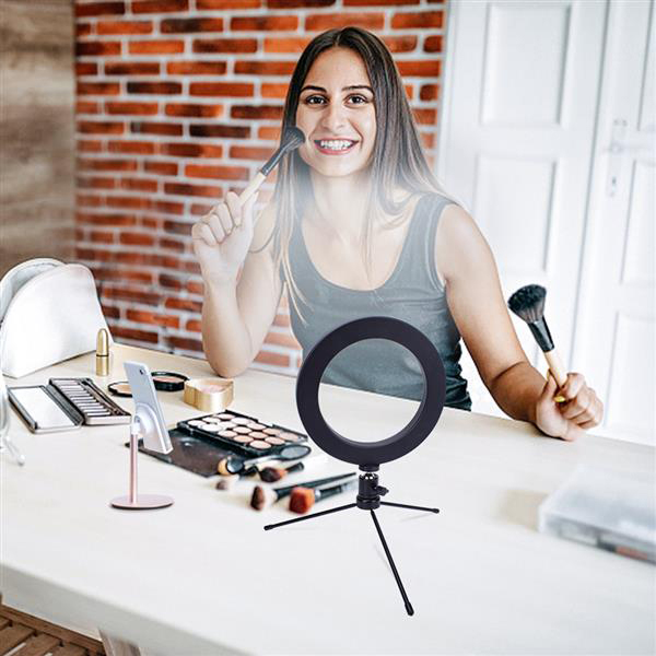 Brand new 8 inch Diameter 20cm Live Fill Light Desktop Tripod 13W 5V 84LED 2835 Lamp Beads White Light USB Connection Vanity Lights
