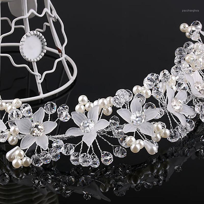 

Women Crystal Headband Wedding Tiara Bride Hair Accessories Girls Flower Rhinestone Female Jewelry Headpiece Clips & Barrettes, Golden;silver