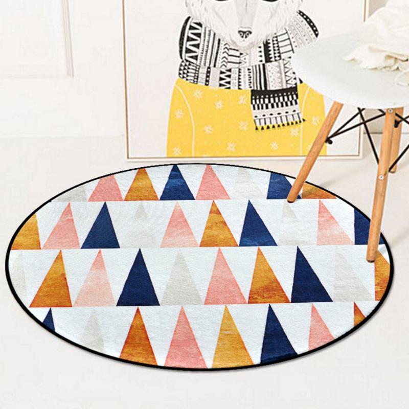 

Round Carpets Living Room Tropical Printed Bedroom bathroom decorate Carpet Chair Rugs Toilet Bath Decorate Non-slip Door Mat1, A5