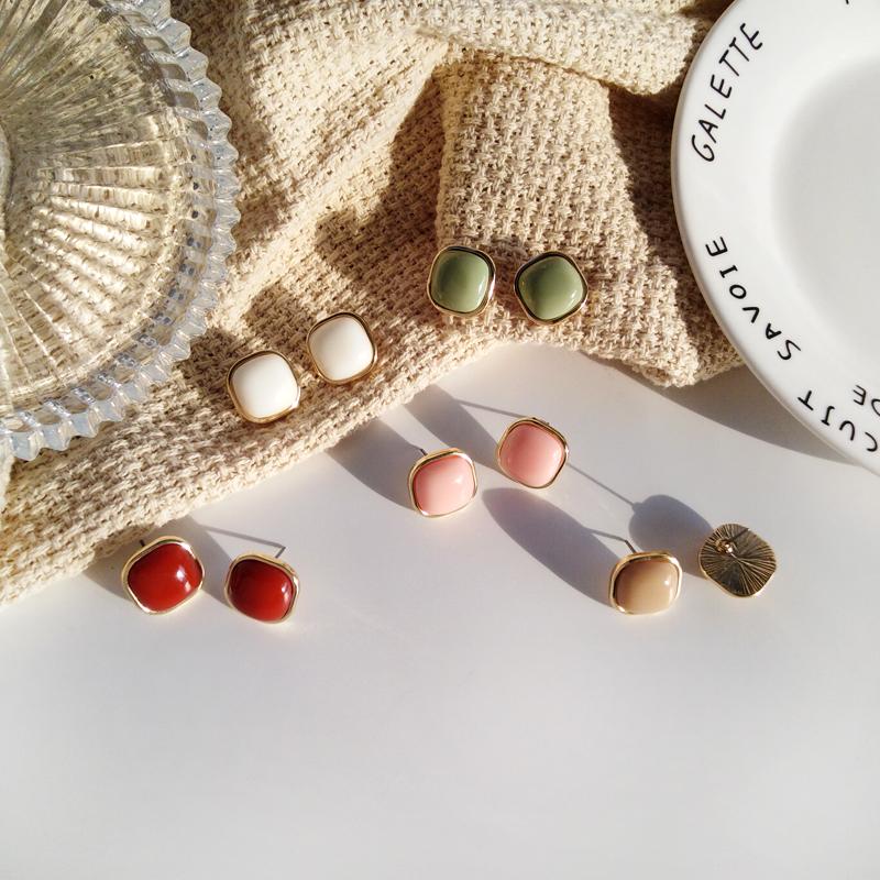 

Stud Geometric Ruanme A Pair Of Earrings Fashion Contracted Style Han Edition Women Jewelry Accessories