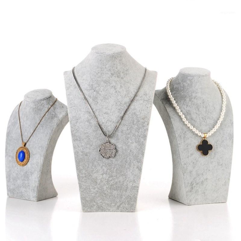 

Flannel Portrait Necklace Display Stand Holder Jewelry Pendant Display Stand Holder Show Decorate Tool1