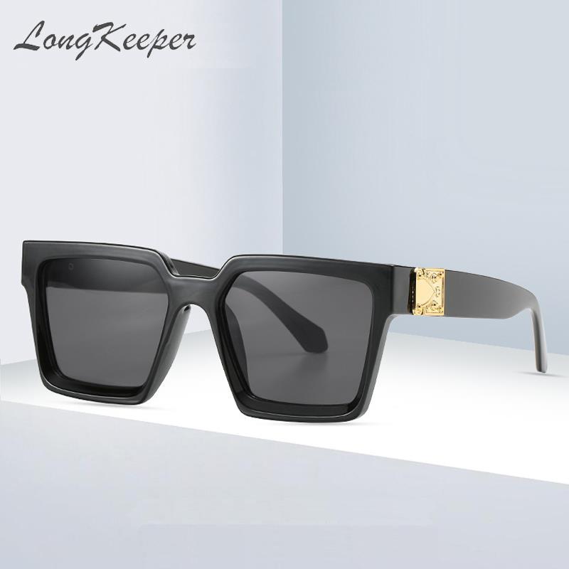 

LongKeeper Oversized Square Sunglasses Men Women Retro Sun Glasses Vintage Designer UV400 Eyewear