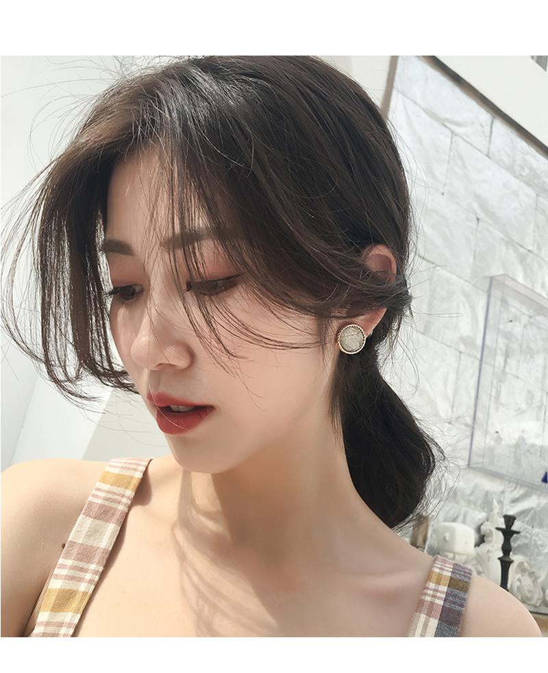 

TIMEONLY Baroque Big Crystal Stud Earring Green Red White Color Retro Earrings Anniversary Gift for Women Beautiful Accessories