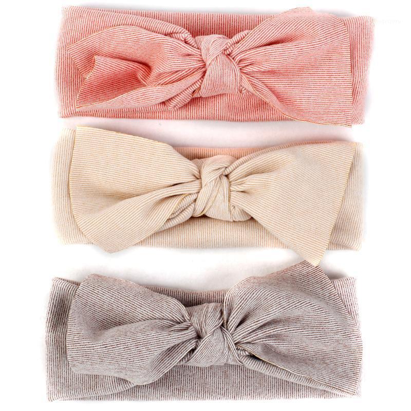 

Newborn Headbands for Baby Girls Baby Girls Bow Knot Headbands Childs Toddler Cute Soft Cotton Stripe Turban Head Wrap1, Dark pink-m