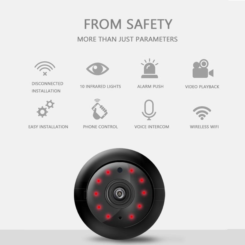 

1080P HD Night Vision Mini Wifi Camera V380 Wireless Camera Home Security P2P WiFi Motion DVR Micro Came Sport DV Video1