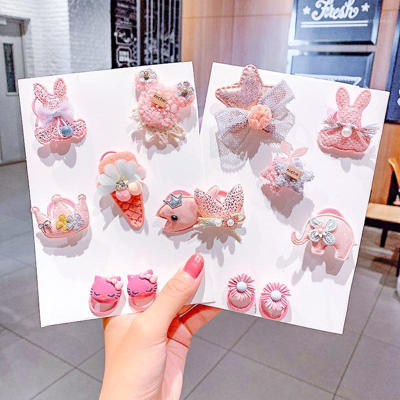 

7pcs/lot Cute Baby Kid Elastic Hair Bands Ponytail Holder Rubber Band for Girls Hair Style Scrunchies Princess Accessories1, 08