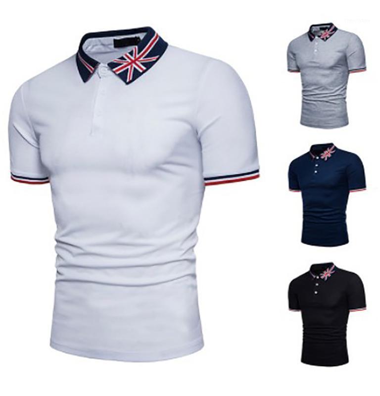

Men Summer Shirt 2021 Brand Men's Fashion Cotton Short Sleeve Shirts Male Solid Jersey Breathable Tops Tee1 Polos, Navy blue