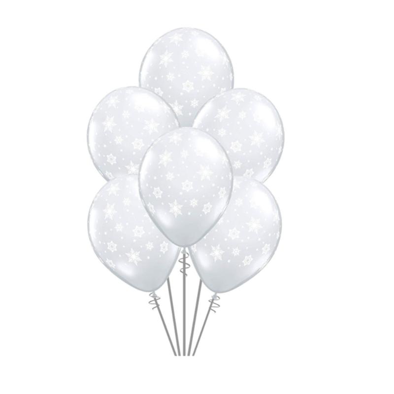 

12inch 10/20/30 Snowflake 2.5g Latex Balloon Helium Balloon Christmas Birthday Party Snowflake Ice Winter Latex Decor