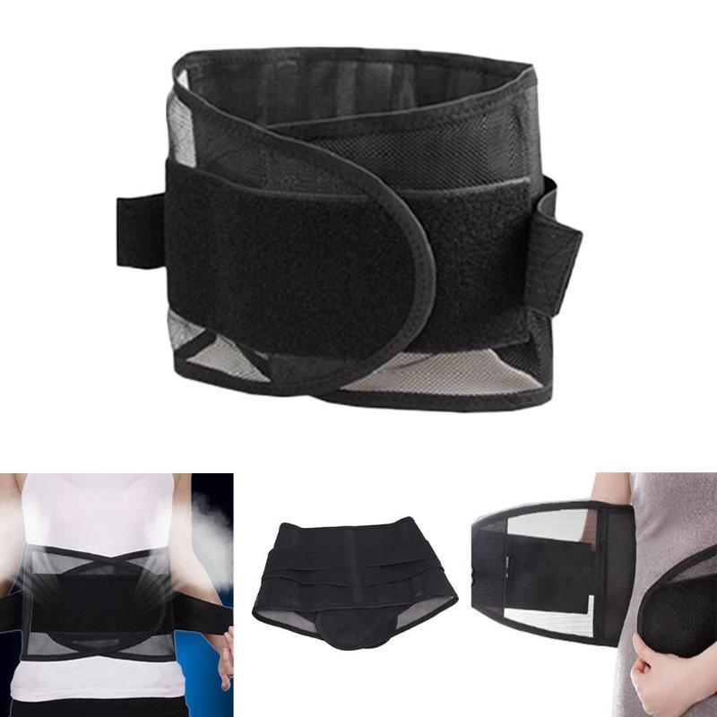 

Thin Breathable Mesh Lumbar Support Steel Plate Waist Protection Belt, Black