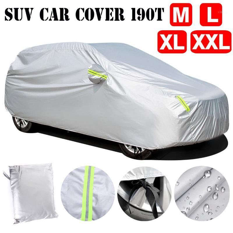 

Full Car Covers For Universal SUV Sun UV Snow Protection Indoor Outdoor Waterproof Dust Resistant M-XXL Silver Car Cover1