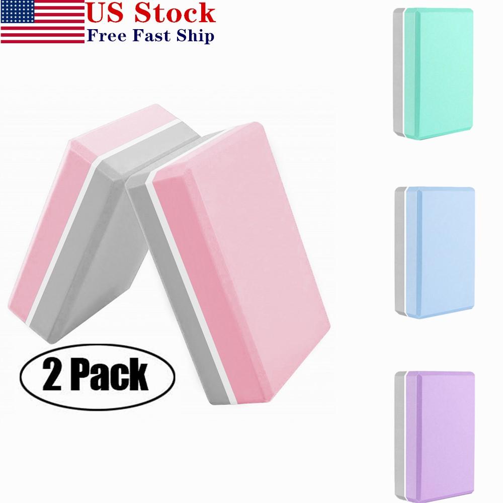 

US STOCK EVA Yoga Blocks Bricks High Density Foaming Foam Home Exercise Fitness Health Gym Stretching Aid Body Shaping Training FY6168, Randomly color