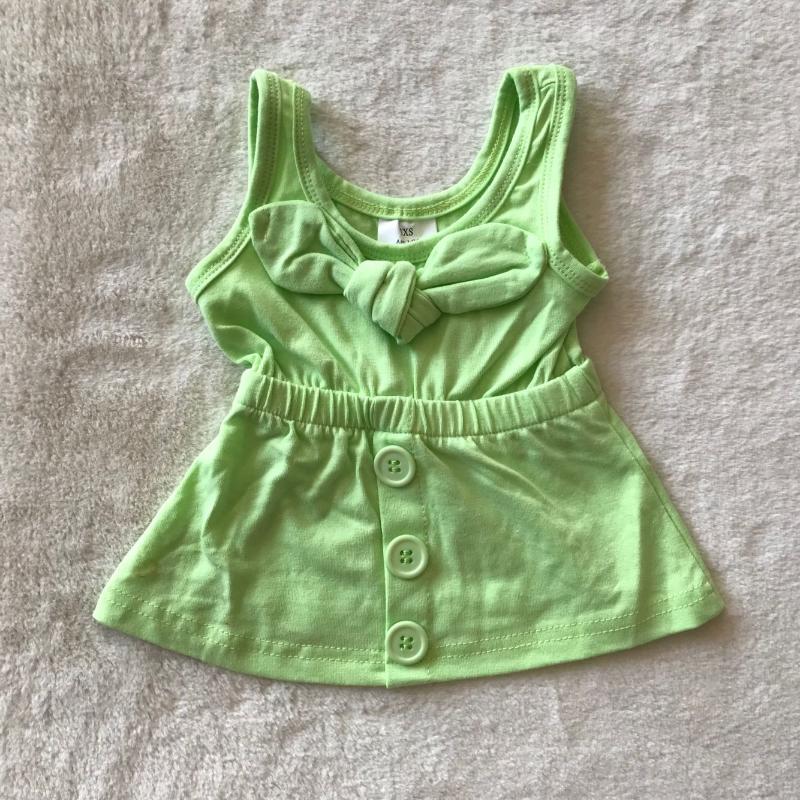 

Baby Girl Clothes Green Bow Lace Shorts Sleeve Top