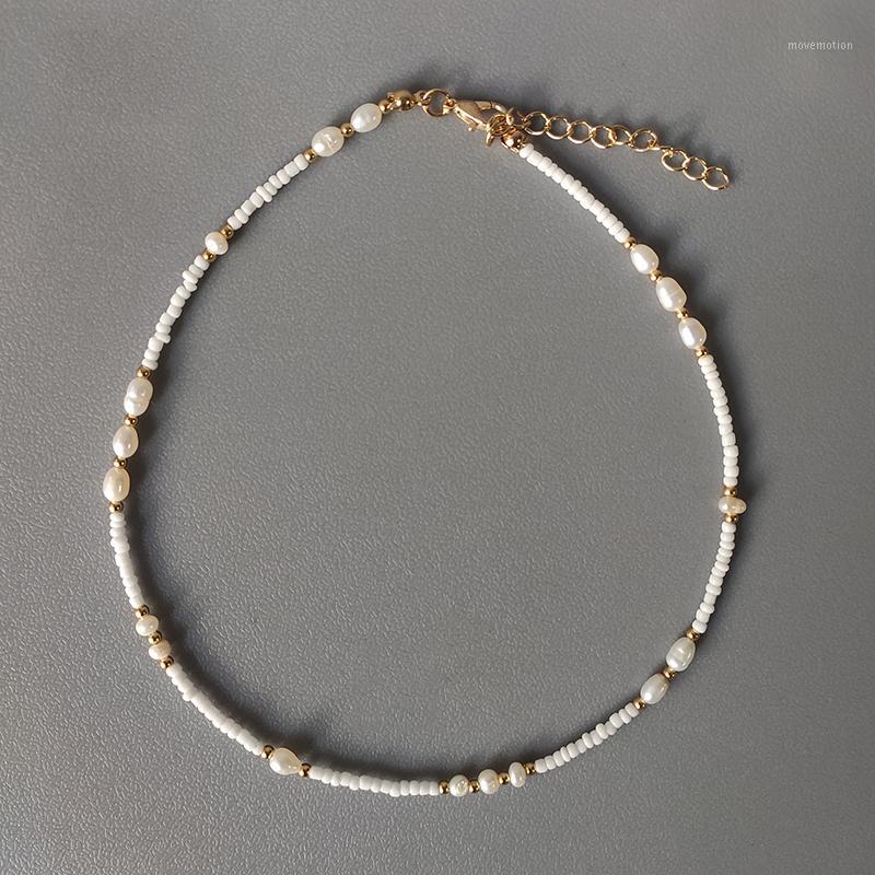 

women exquisite small freshwater pearls necklace handmade adjustable beaded choker fashion bohemian jewelry gifts wholesale1