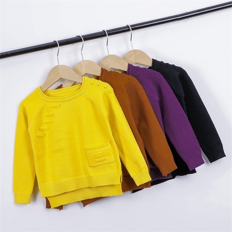 

Kids Baby Boys Sweaters Knitted Pullover Casual Long Sleeve Children's Tops Toddler Boy Clothes Baby Girls Clothes 201201, Black
