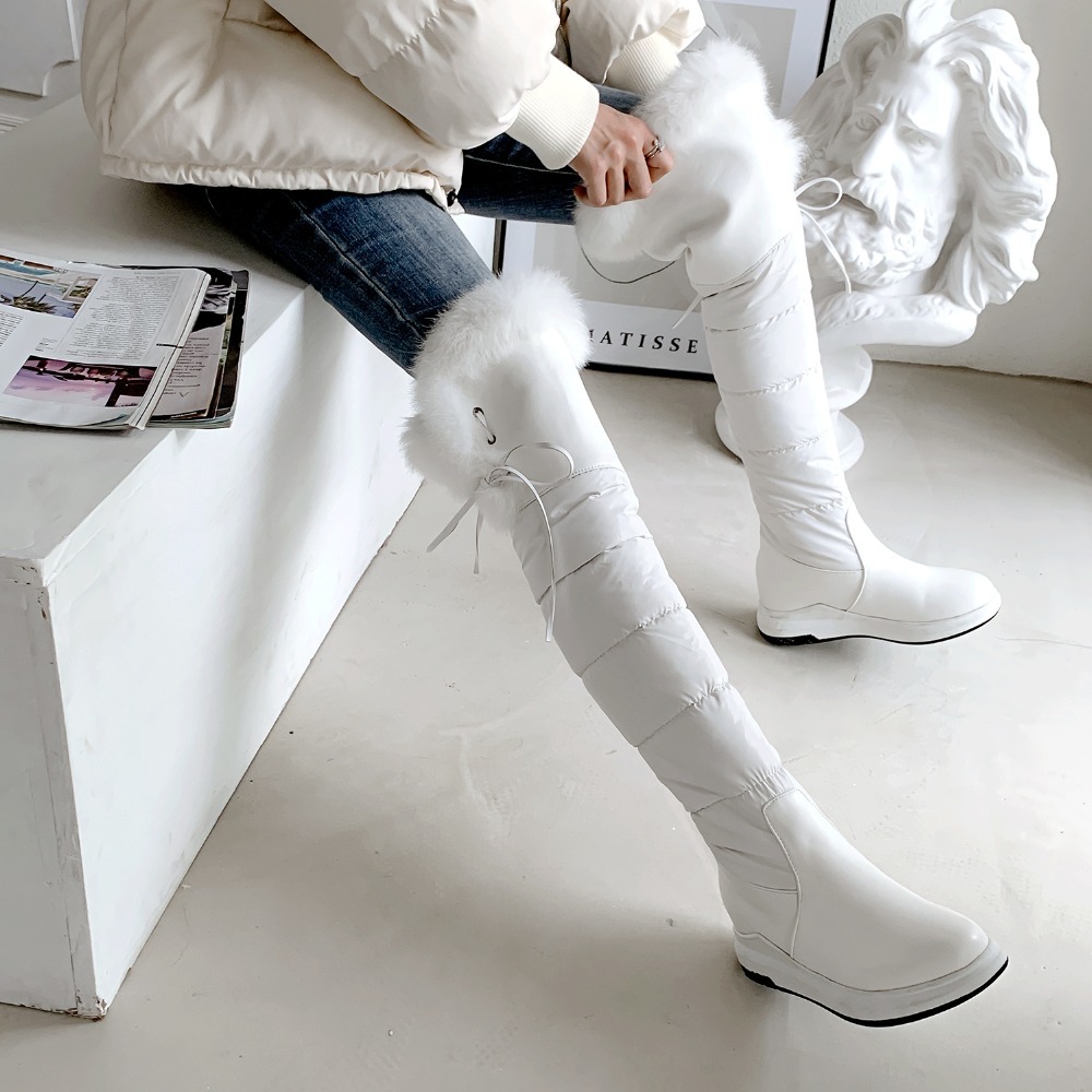 Ladies Sexy Wedges Over The Knee Boots Women Thigh High Boots Winter