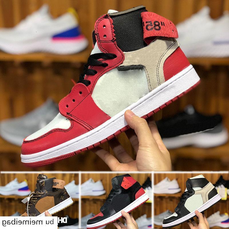 

Shoes Off 1S OG Basketball Mens Chicago red women UNC white Black trainers