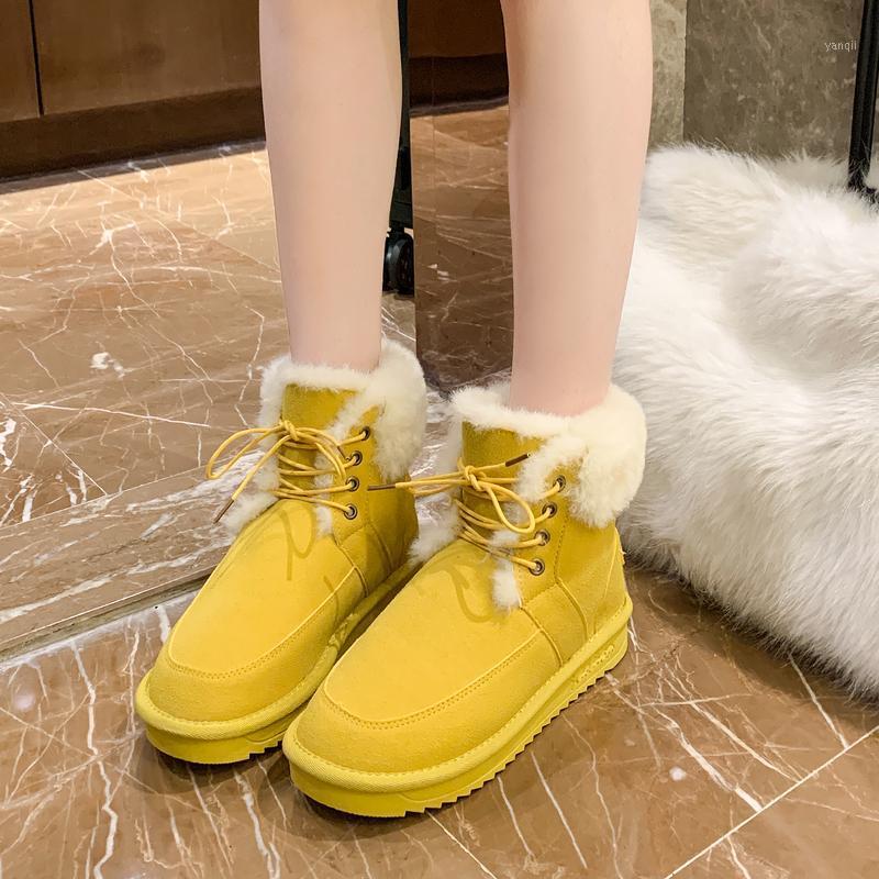 

2020 winter high top cotton shoes women casual flat ankle boots non-slip all-match women boots plus velvet thick warm snow1, Black